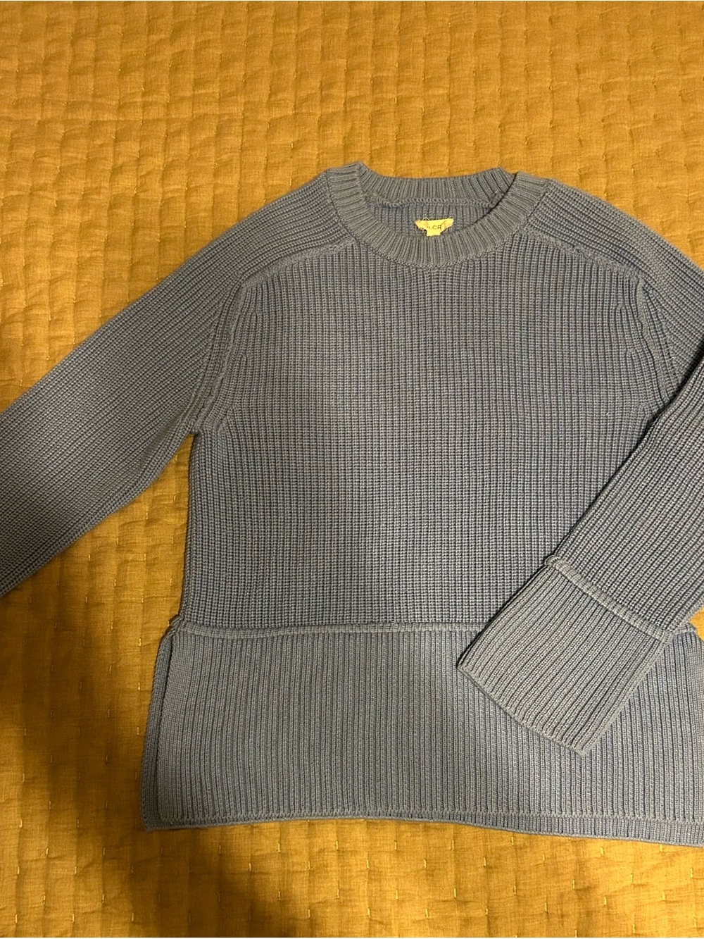 Pilcro Light Blue Crewneck Ribbed Sweater